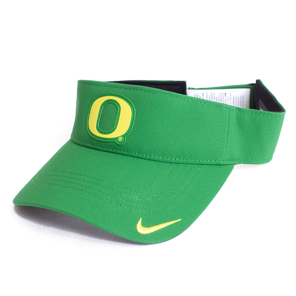 Classic Oregon O, Nike, Green, Visor, Performance/Dri-FIT, Accessories, Unisex, Football, Sideline, Ace, 799090